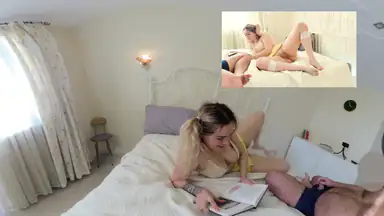 Sex with Eva Stone next morning with old Prof