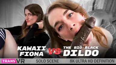 Kawaii Fiona vs the Big Black Dildo