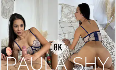 Amazing Sex on the Bed with Beauty Paula Shy