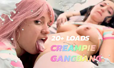 Creampie Gangbang to Sexy Witchy Girl and Clumsy Friend