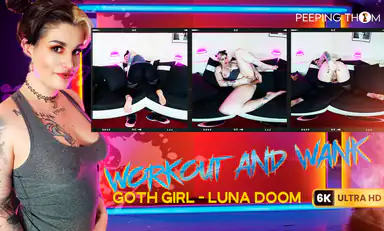Goth Girl Workout and Wank