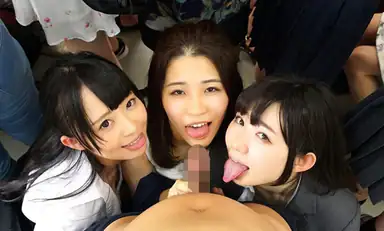 Surrounded by Beautiful Butts and Tits on the Women Only Train Car Part 3