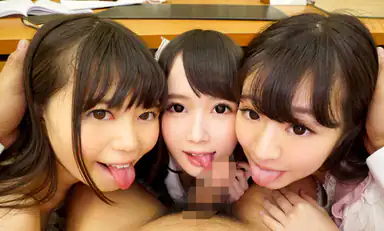 Non Stop Cumming with Three Beautiful Voice Actresses Part 3