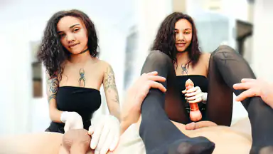 Pegged 4 Columbian Teens Strap on Fuck