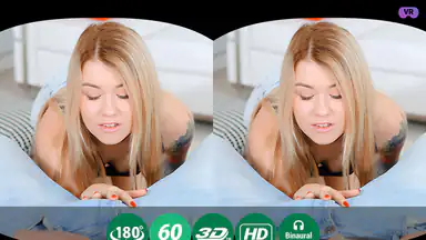Naughty Blondie Blew and Fucked a Nerd