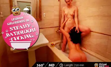 Lesbian Girlfriends in Steamy Bathroom Fucking 372