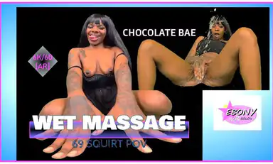 Wet Massage Ebony Squirting POV 69 Reverse Cowgirl Passthrough
