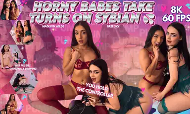 Horny Babes Take Turns on Sybian