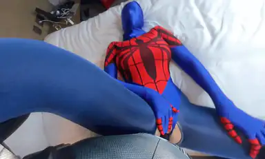 Nora Fox Nylon Blue Spider Zentai Fuck