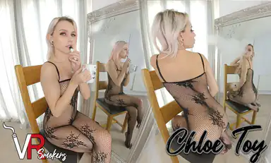 Chloe Toy E Cigerette and Fishnet Bodysuit