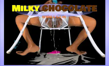 Milky Chocolate Ebony Drenched in White Toilet POV