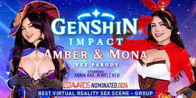Genshin Impact Amber and Mona a Xxx Parody