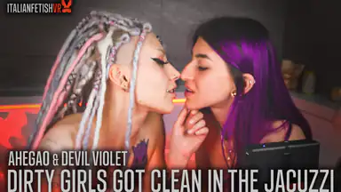Dirty girls got clean in the Jacuzzi