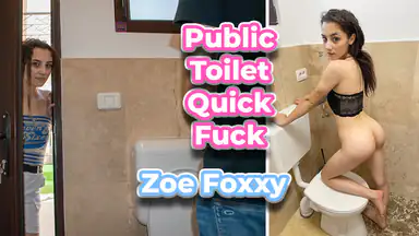 Brunette Teen Fuck at Public Restroom