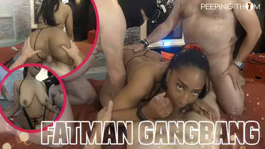 FatMan Gangbang - British Swinger Dinky Takes All On