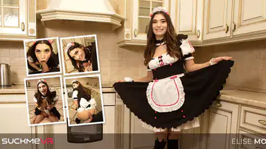 Maid Elise Moon does a exciting POV sex in VR