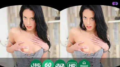Brunette Beauty Shows Striptease and Pussy Massage