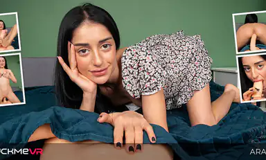 Ara Mix Splits Her Pussy Open with a Large Dildo