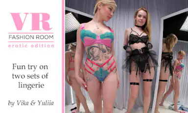 Vika Yuliia Tries on Two Sets of Lingerie