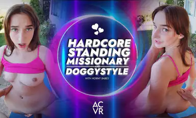 Hardcore Standing Missionary Doggystyle with Horny Babes