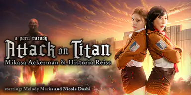 Attack on Titan Mikasa Ackerman and Historia Reiss a Porn Parody