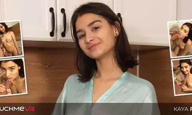 Slutty Kaya Finch Shows Her Blowjob Skills in Her Kitchen