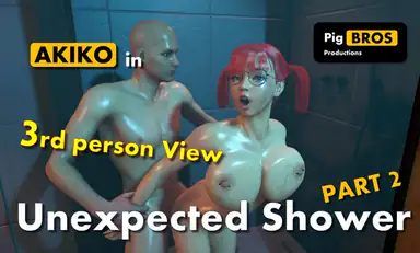 Akiko Unexpected Shower Part 2 3rd Person View