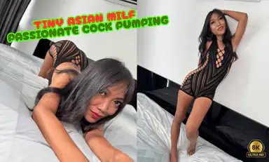 Petite Asian Milf Passionate Cock Pumping